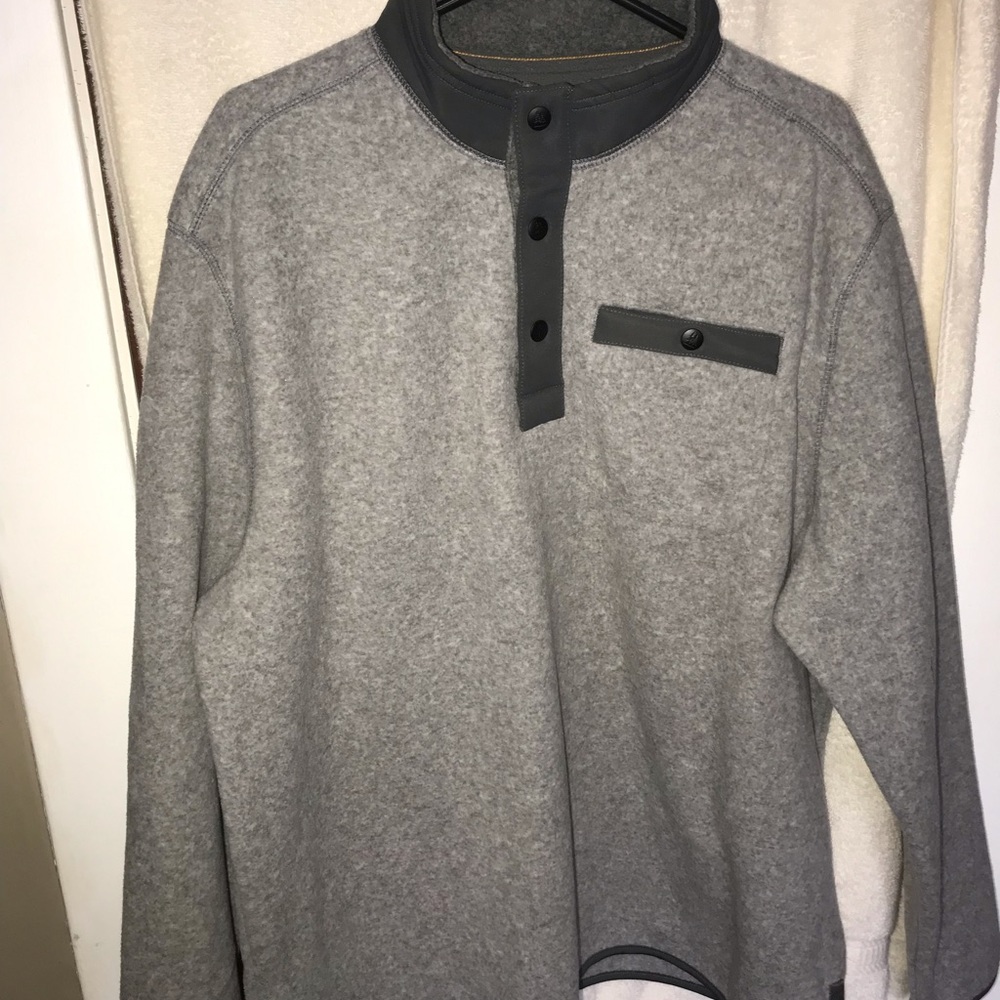 G.H. BASS CO. MENS 1/4 BUTTON PULLOVER FLEECE SIZE XL
